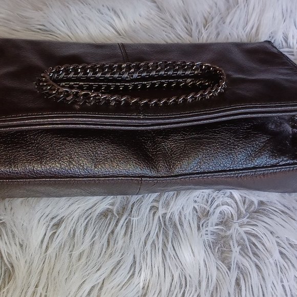 BCBGMaxAzria Genuine Leather Clutch Handbag - Picture 4 of 15